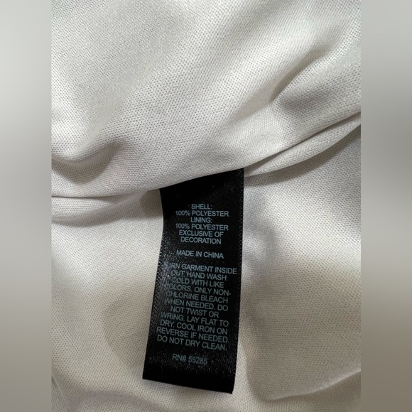 NWT Express Spaghetti Strap Rhinestone One Shoulder Beige Bodycon Dress Size 0 - Picture 8 of 9